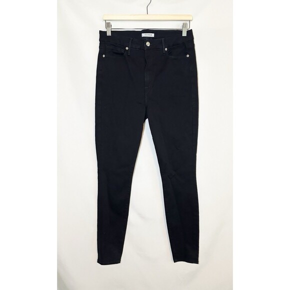 Good American Good Waist Black Skinny Jeans‎ Women's Denim SIZE 16 - Picture 1 of 11